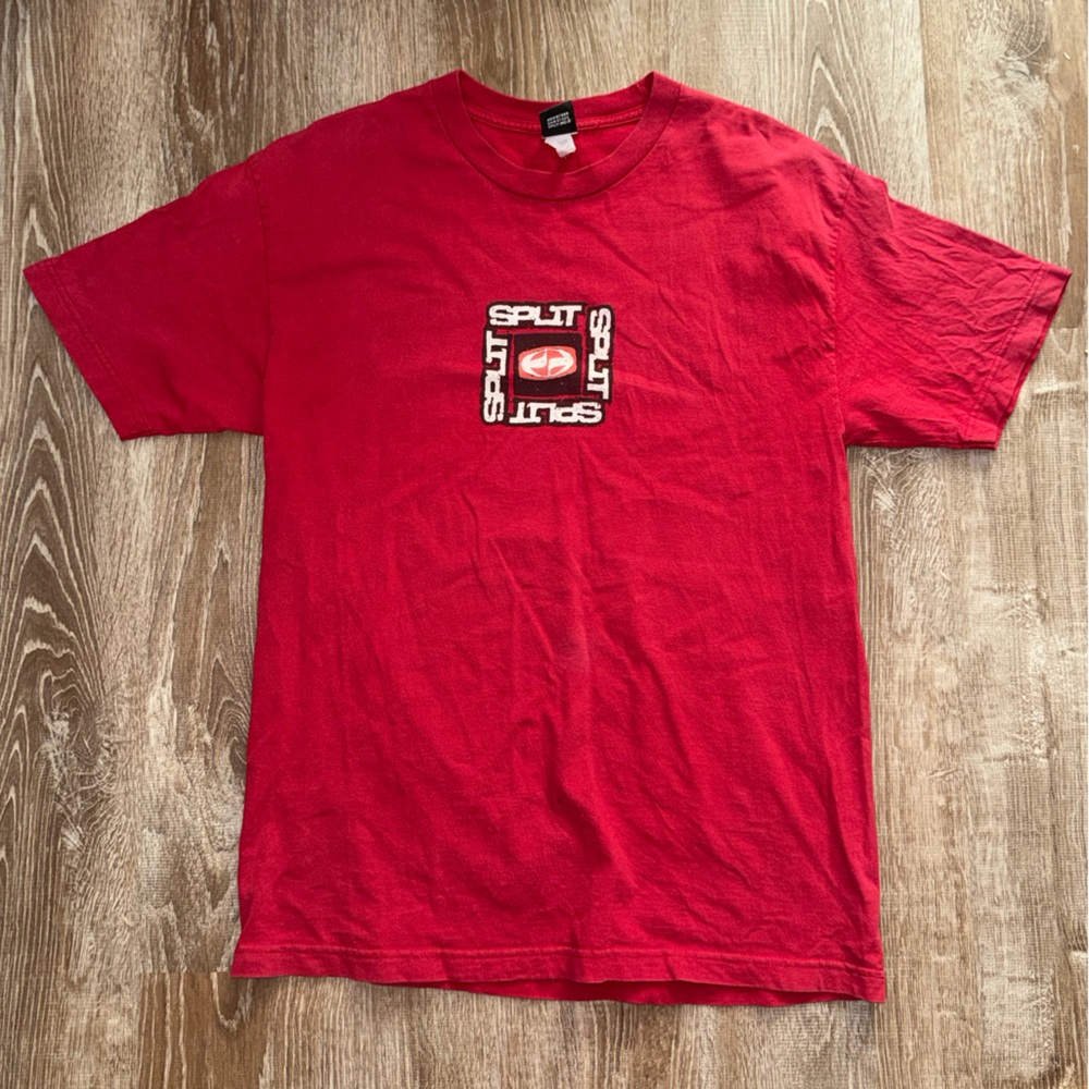 Split Bold Red Short Sleeve Tee - image 1